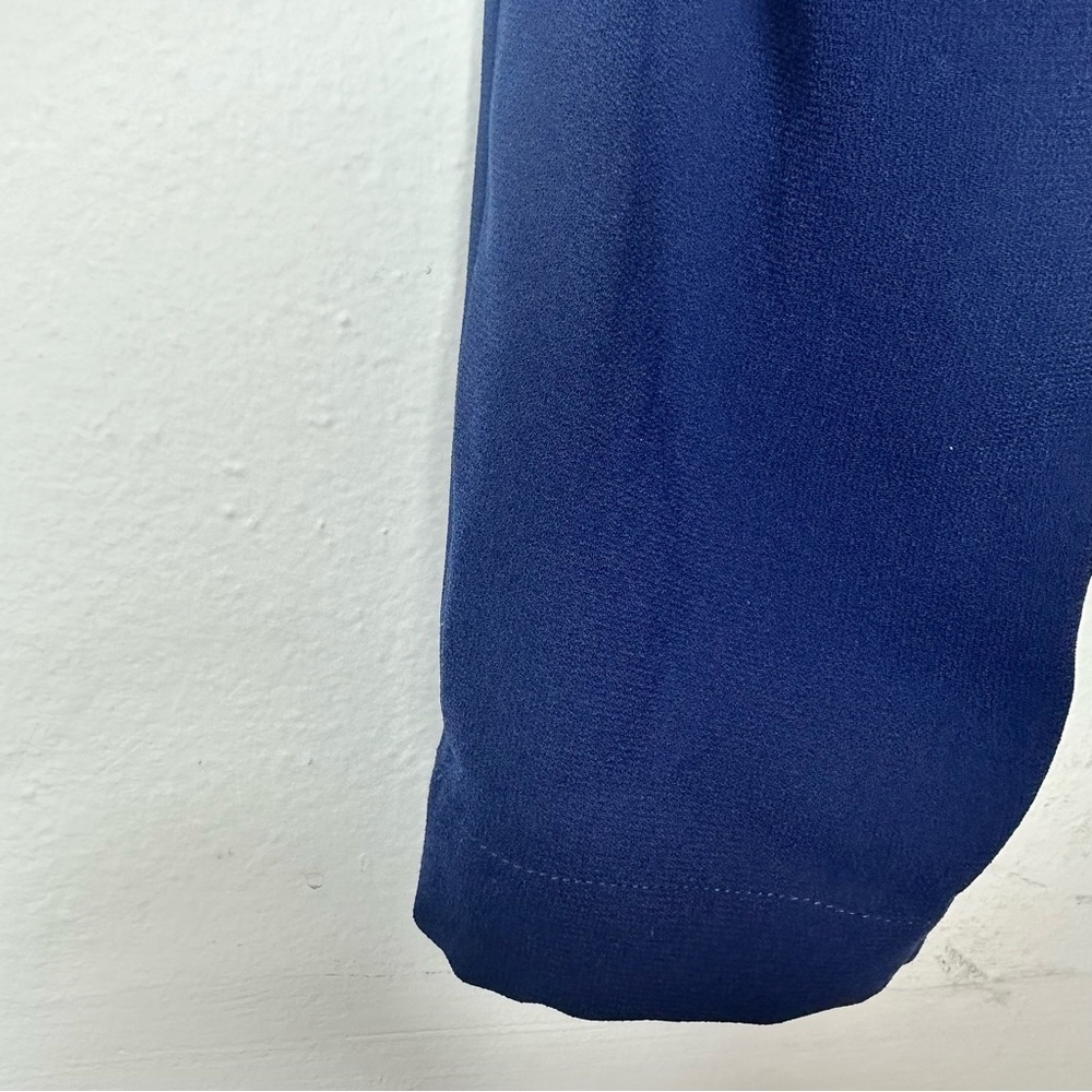 Vince Coastal Cap Sleeve Drawstring Jumpsuit Zip Up Blue Size 8 - Picture 6 of 14